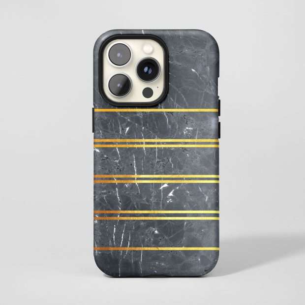 Gold Lined Marble Tough Case