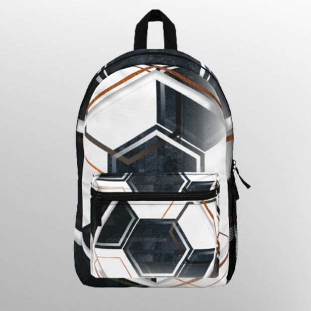 Geometric Hexagon Pattern Backpack